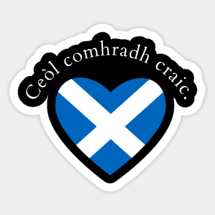 Ceòl comhradh craic Scottish Gaelic Music Chat Fun Sticker